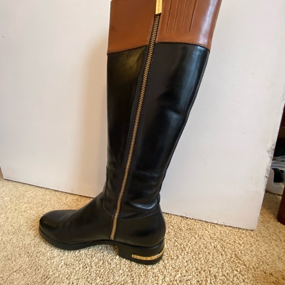 Black Brown two toned riding boots - Picture 2 of 2